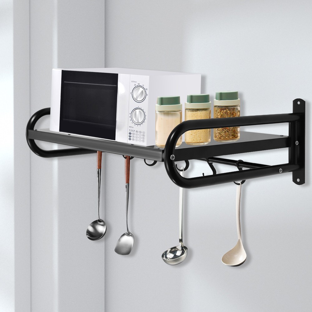 Kitchen Hanging Rack Wall-mounted Microwave Oven Rack Kitchen Storage Organizer