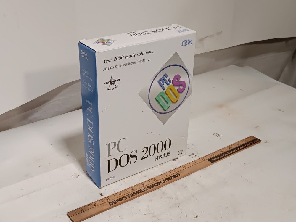 IBM PC DOS 2000 Japanese version CD-ROM retail box, Program No 0415581 as shown
