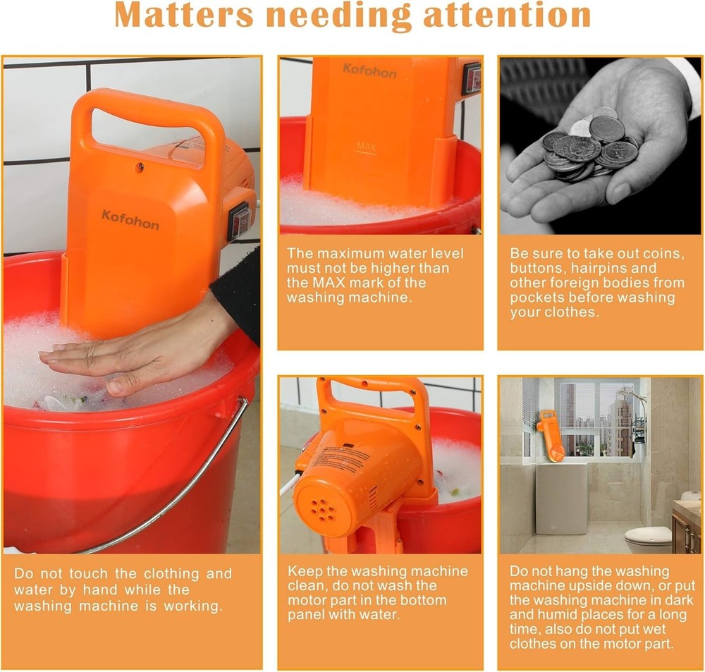 Portable Compact Washing Machine - 6.5lbs Capacity