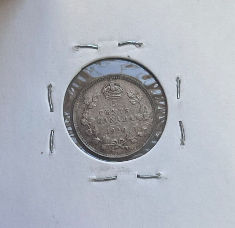 1920 Canada 5 Cents - Silver