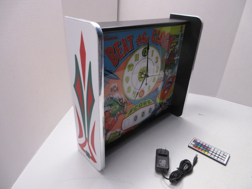 Williams Beat The Clock Pinball Head LED Display light box with working clock