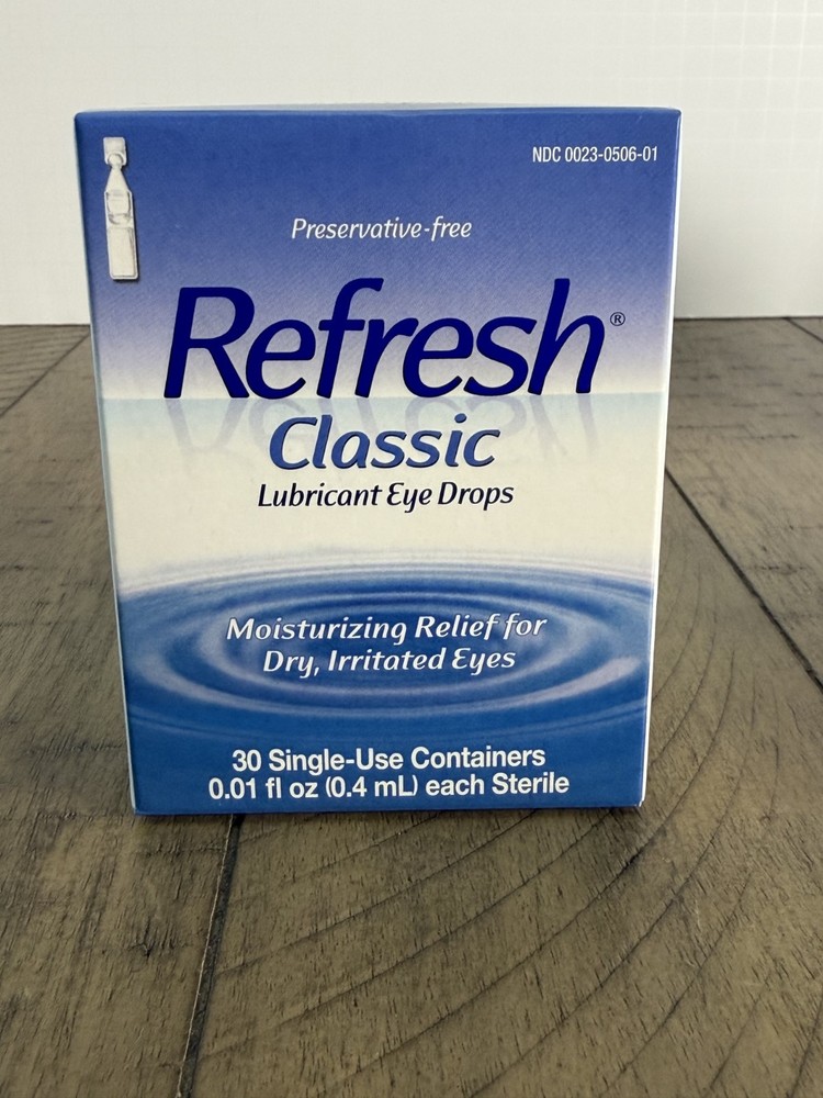 Refresh Classic Lubricant Eye Drops Single-Use Containers 30 EA 2 Boxes EXP 1/27