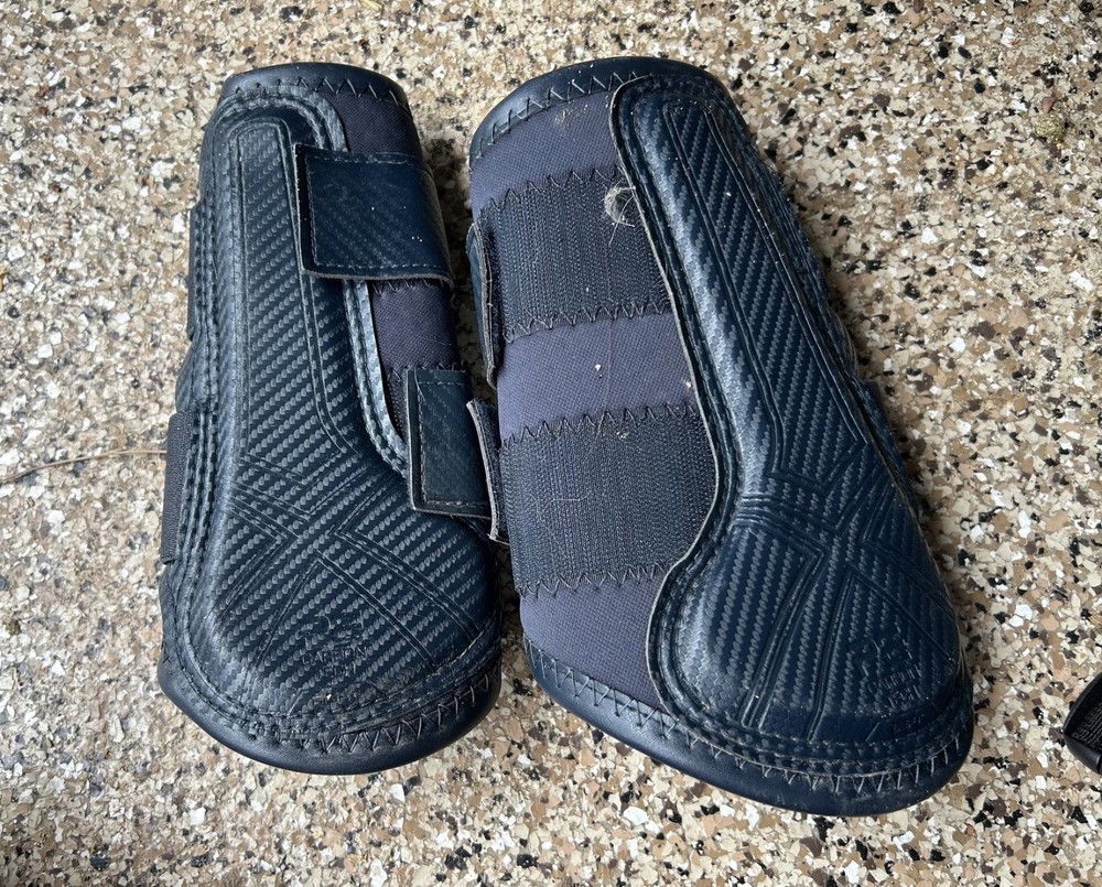 Navy Premier Equine Carbon Air-Tech brushing boots