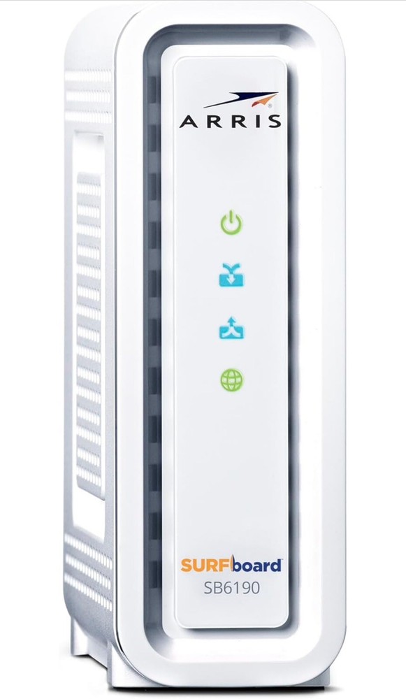 Arris SURFboard SB6190 DOCSIS 3.0 Cable Modem w/ Adapter + Ether Cable