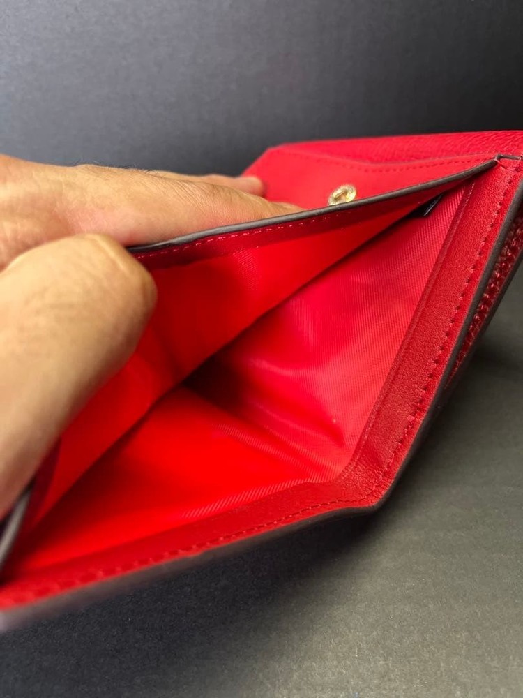 New COACH Red Bi-Fold Wallet