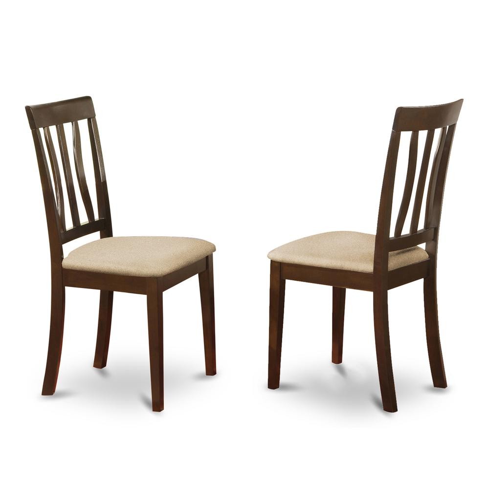 HLAN3-CAP-C 3 Pc Kitchen nook Dining set-round Kitchen Table and 2 slatted...