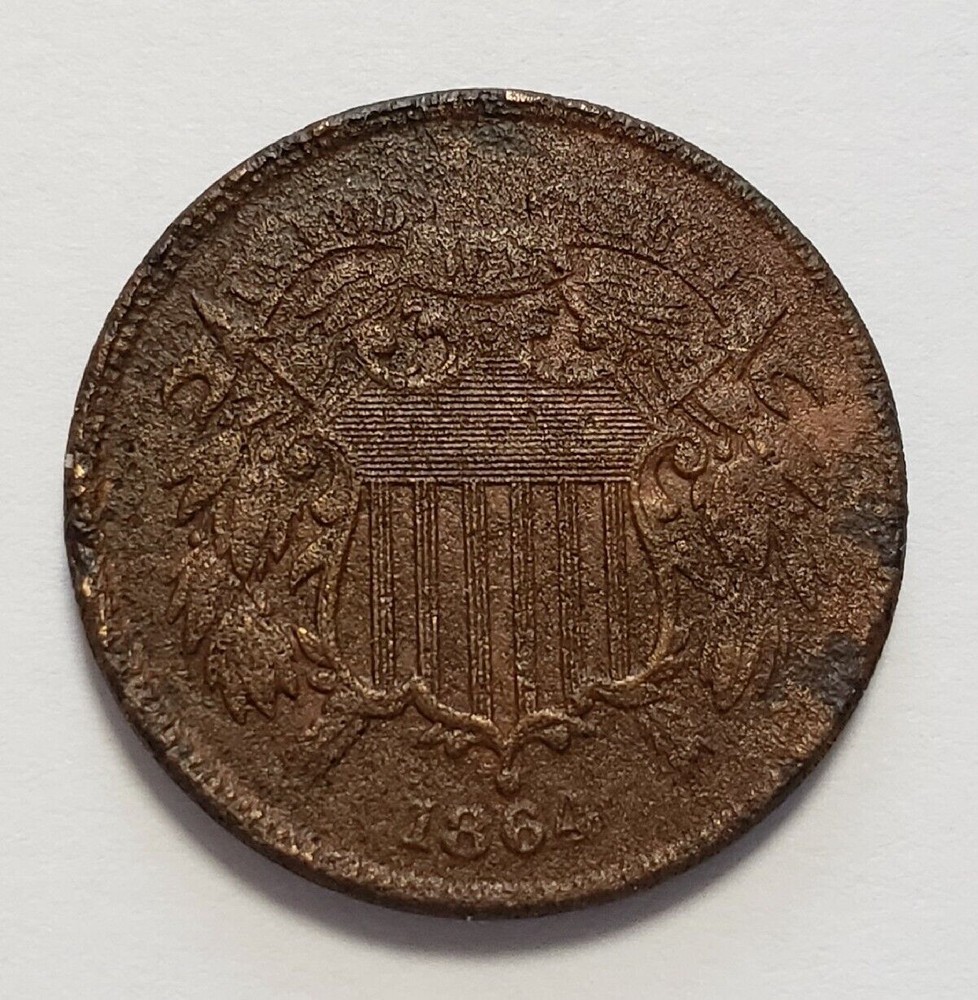1864 2c Two Cent Piece - UNC Dets - SKU-Y5462