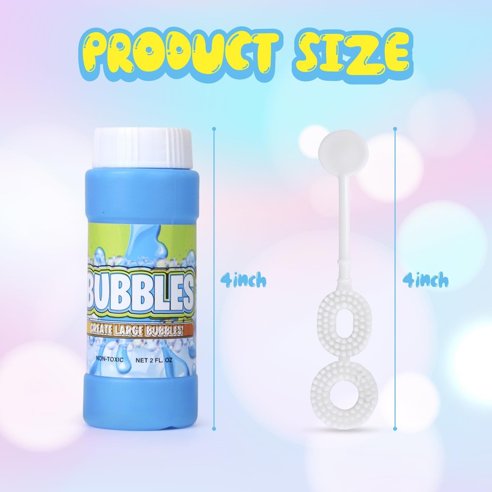 Outdoor Bubbles - 2 oz Bubble Blower Solution with 1 in x 3.5 x 1