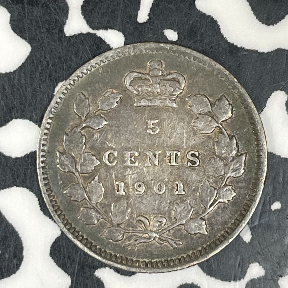 1901 Canada 5 Cents Lot#C8104 Silver! Nice!
