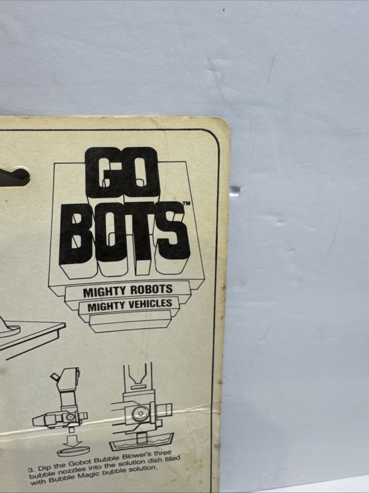 Tootsietoy Gobots bubble pipe Mighty Robot in package 1984
