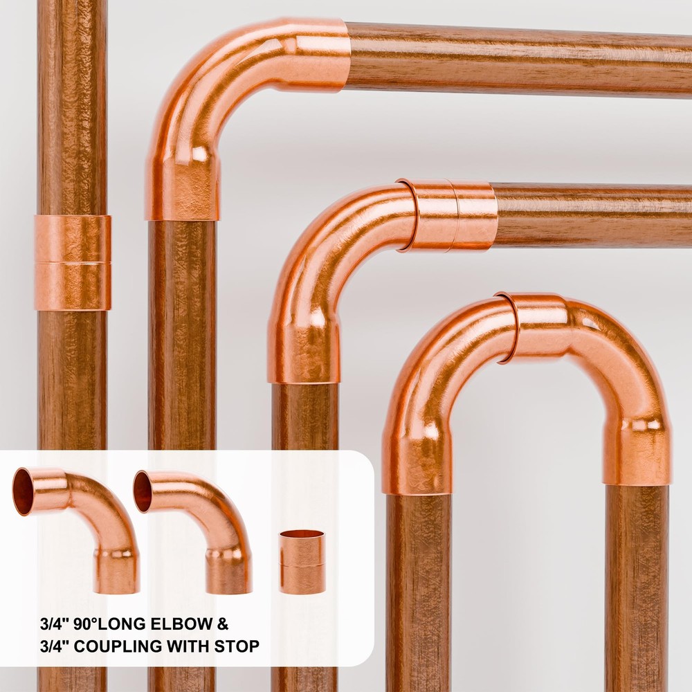 HVAC Copper Fittings 3/8" & 3/4" for Air Conditioner Refrigeration Systems