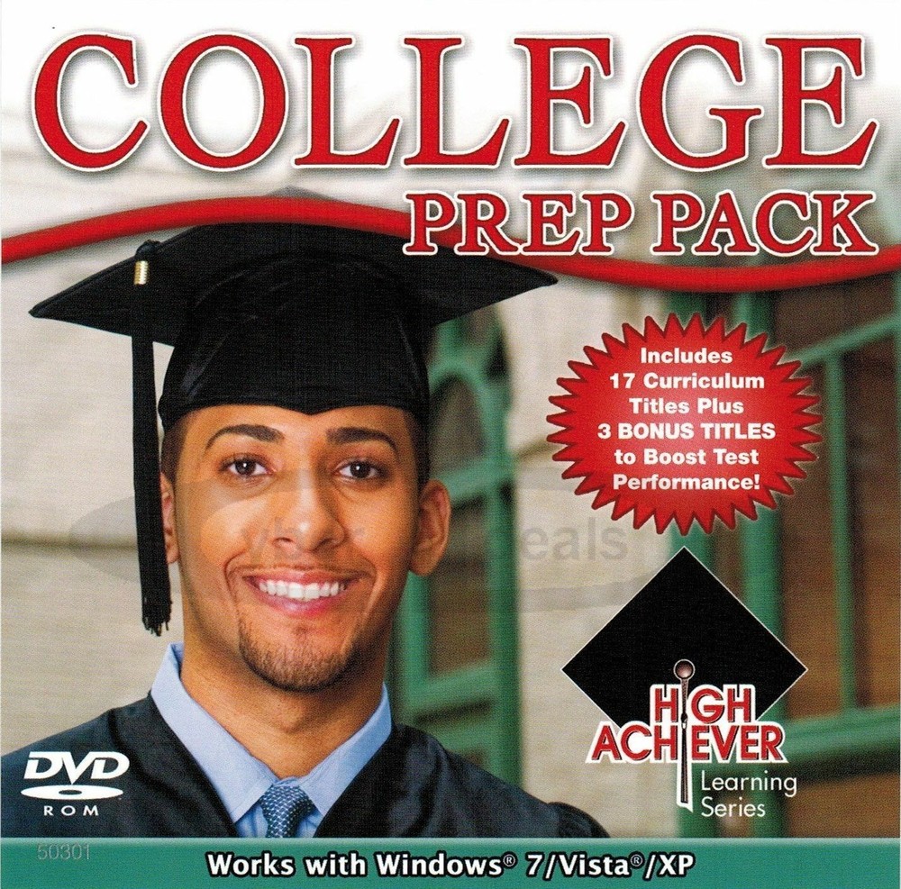 High Achiever College Prep Pack 16 Core Curriculum Subjects Learning PC Software
