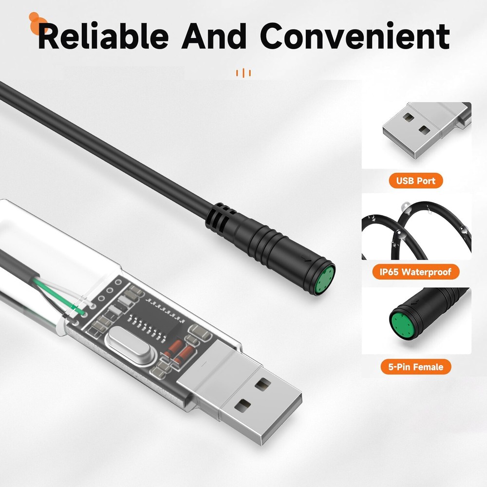 USB Programming Cables for BAFANG Mid Motor BBS01/02B BBSHD Ebike Conversion Kit