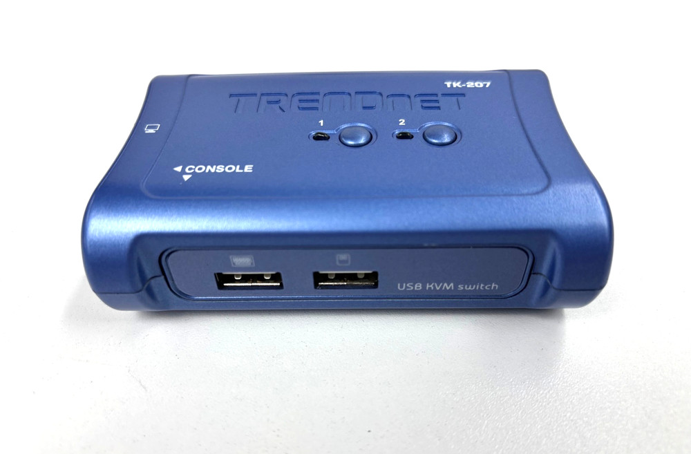 TRENDnet TK207 2-port USB Blue KVM Switch Cable Kit + Cables