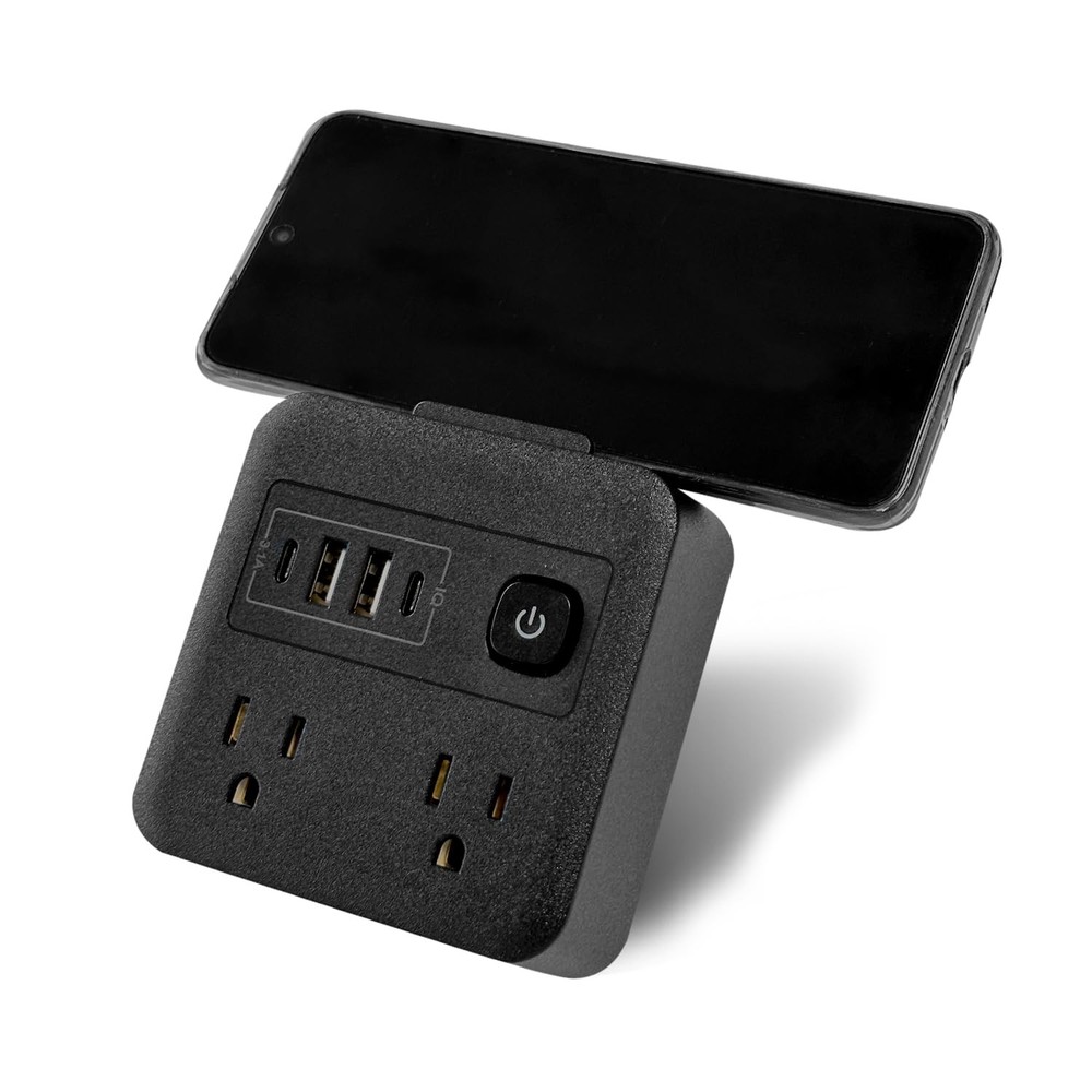 Multi Plug Outlet Extender with USB - Surge Protector Splitter 4 USB Wall Cha...