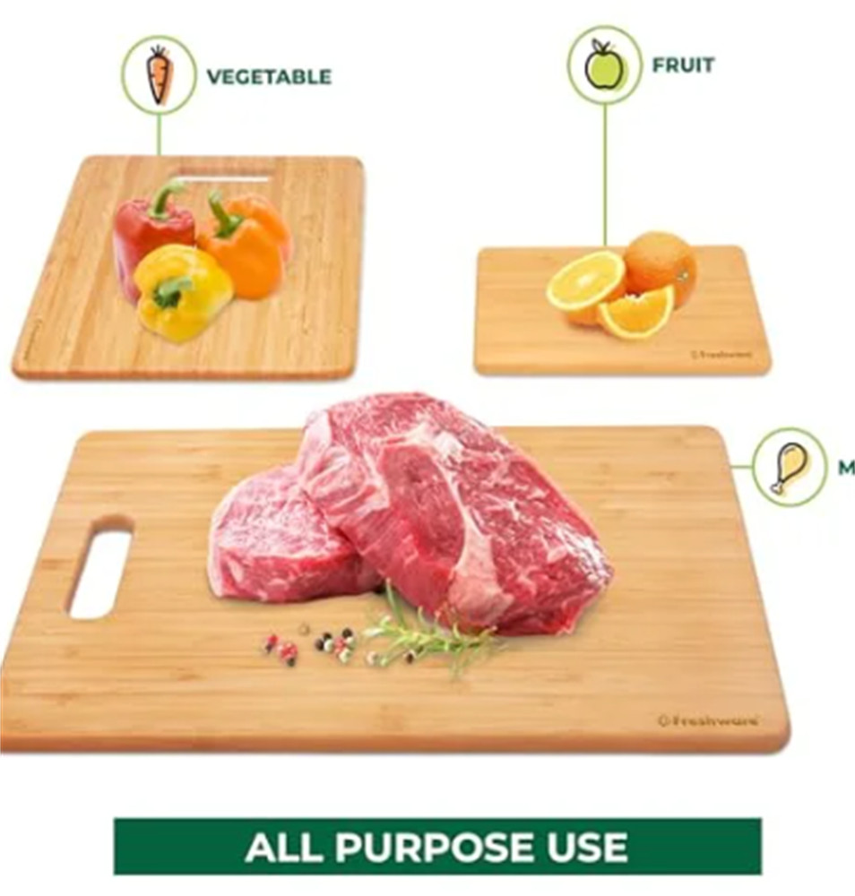 Freshware 3-Piece Bamboo Cutting Board Set