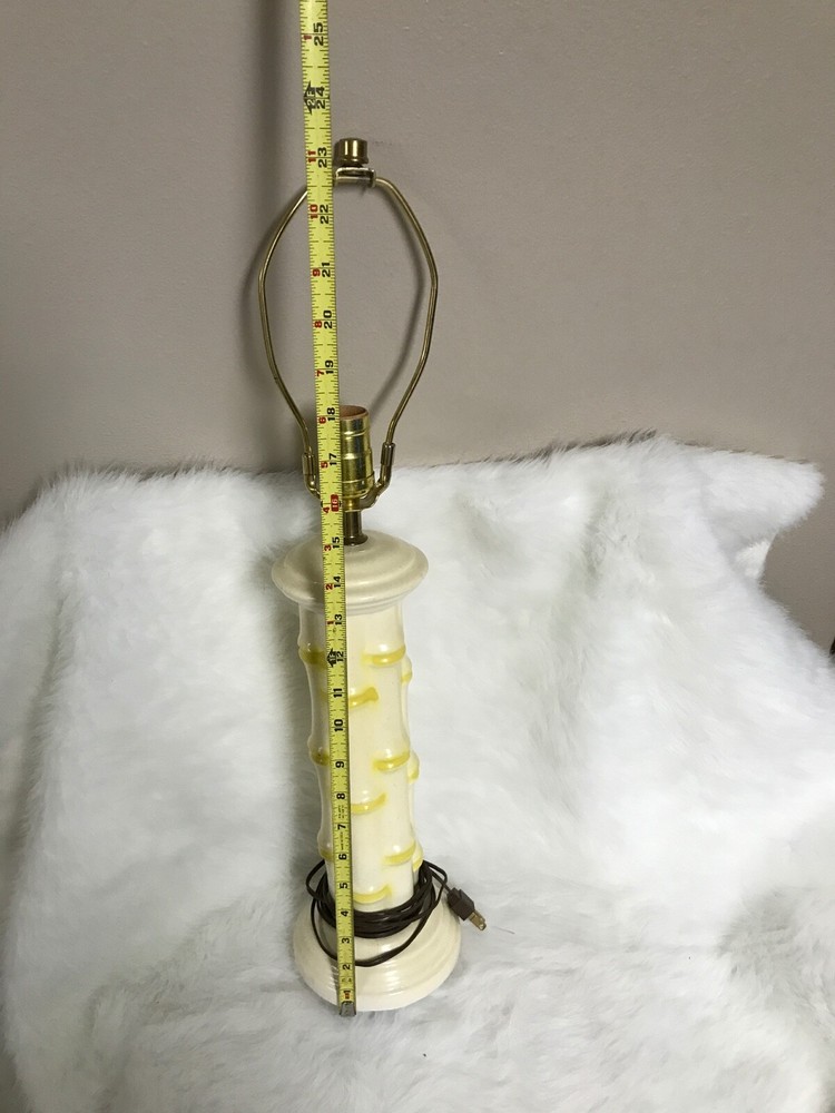 MCM Mid Century Modern Ceramic Bamboo Lamp