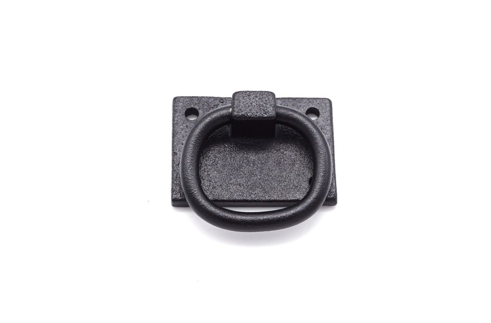 2" Black Iron Ring Pull Antique Black Cast Iron Ring Pull Shutter Ring Pull