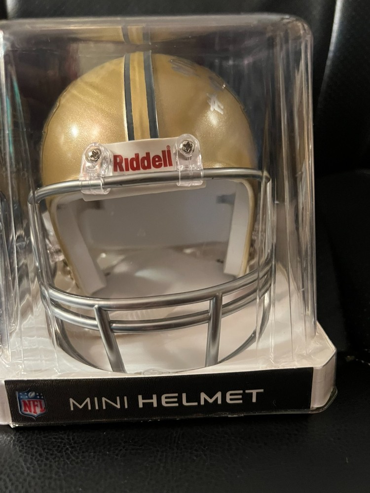 Mel Blount Signed Gold HOF Mini Helmet
