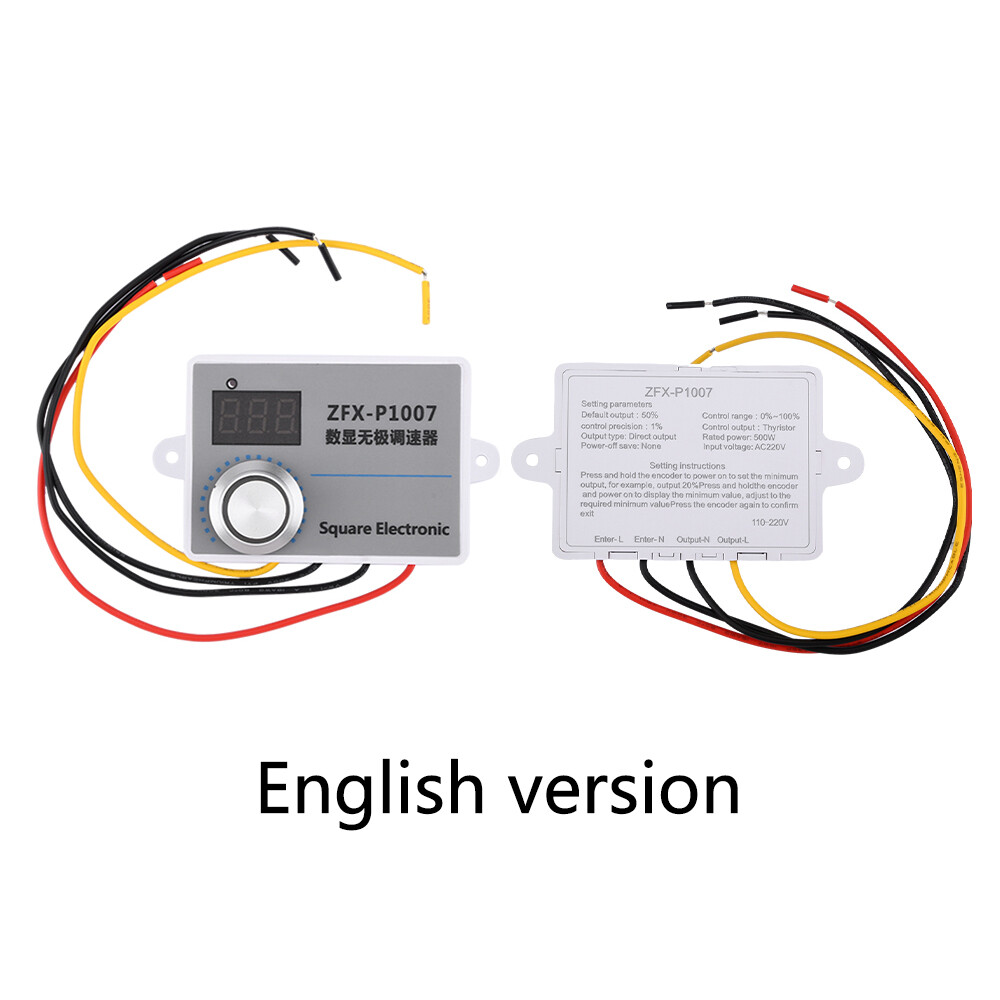 500W Adjustable AC 220V Speed Controller Digital Motor Reducer Speed Regulator