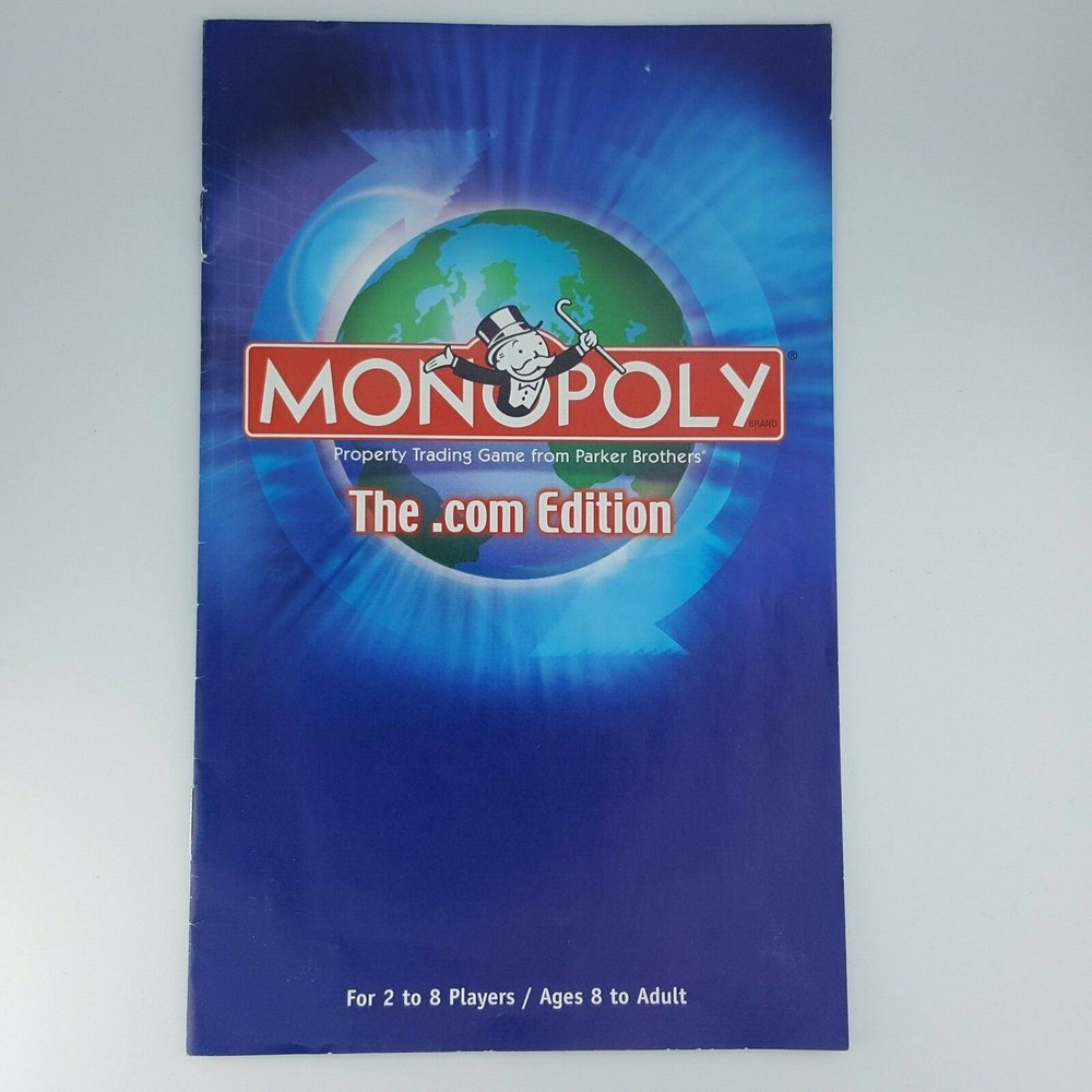 Monopoly Dot Com Rules Instructions Manual Booklet Replacement Game Piece 2000
