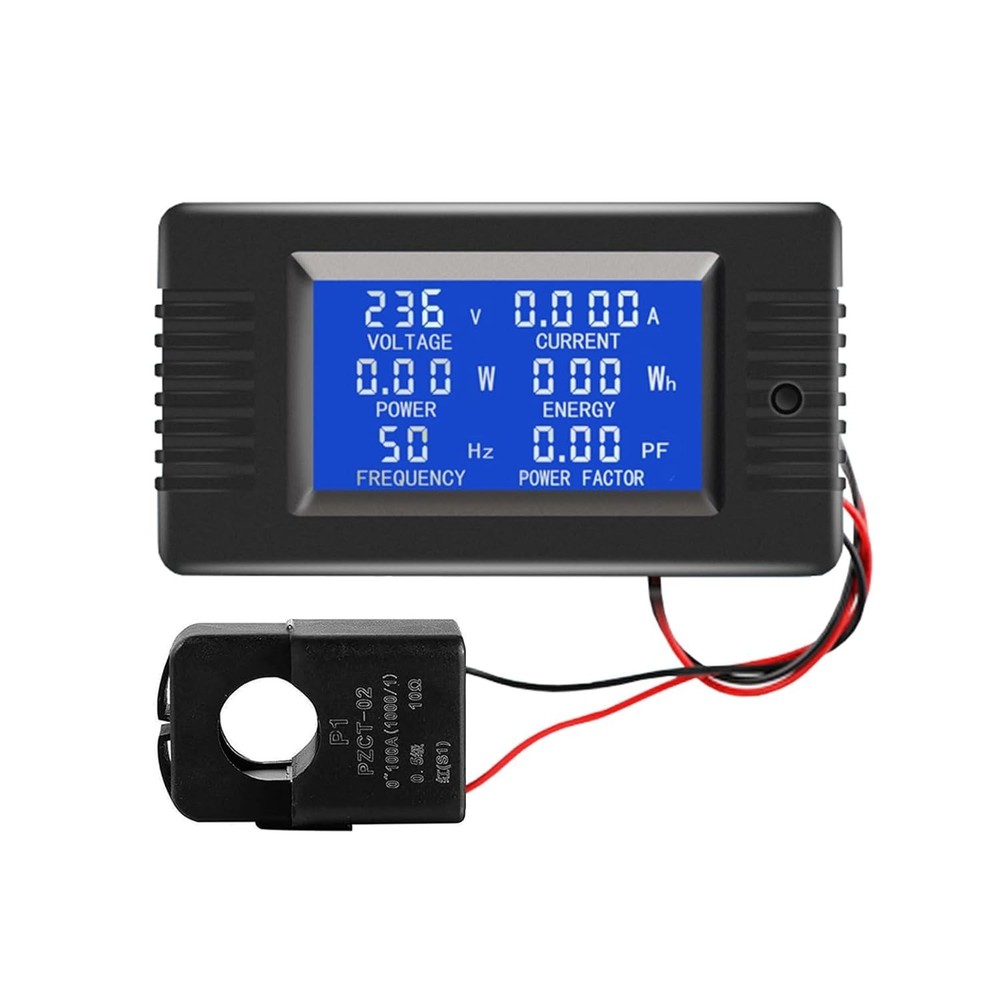 AC Current Voltage Amperage Power Energy Panel Meter LCD Digital Display Amme...