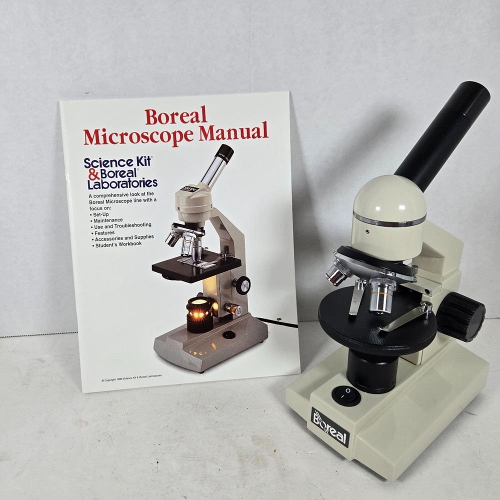 BOREAL Microscope Lighted 57903-00, Scale Balance set, Slide Making Kit