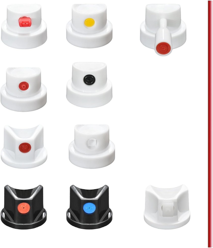 Ergonomic Spray Nozzle and Cap Kit - 10 Assorted Tips for Flawless Coverage