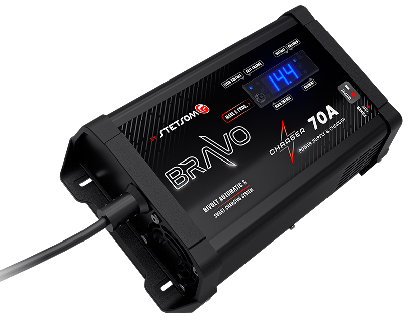 Stetsom BRAVO Charger 70A automatic BI-VOLT & smart charging system