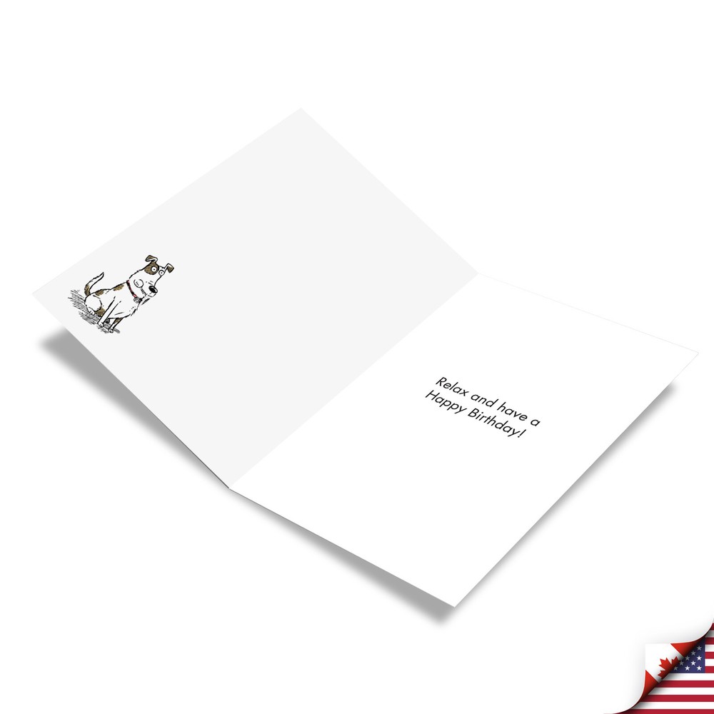 1 Funny Birthday Card with Envelope - Support Dog C3647BDG