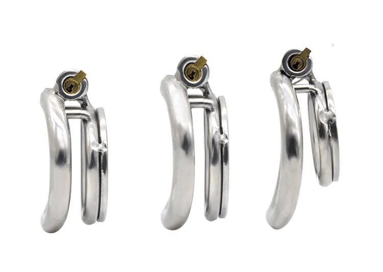 Small Flat Lock Chastity Device with Arc Ring Chastity‬ Cage Preventing Cheating