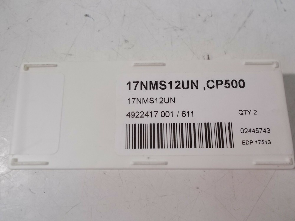 (2) NIB Seco 17NMS12UN CP500 Thread Mill Inserts