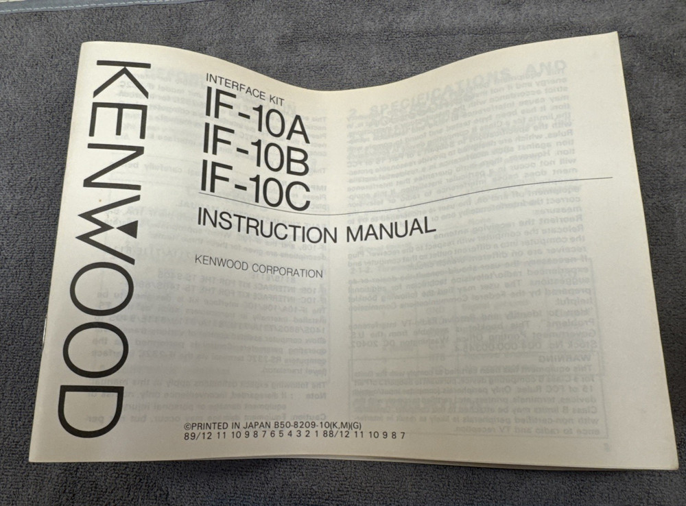 Kenwood TS IF-10 Interface board W Hardware