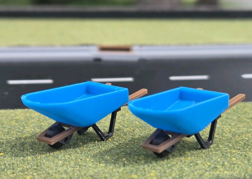 1/50 Scale Wheel Barrow in Blue *2 Pack*