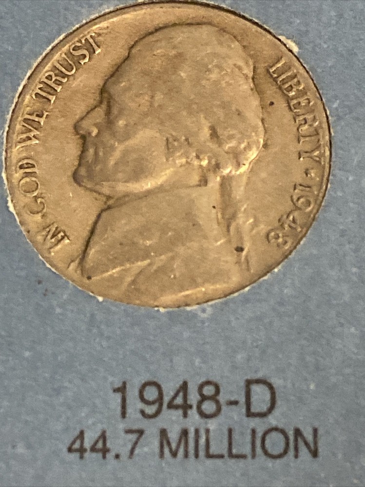 1948 D JEFFERSON NICKEL • #SN0302- VF