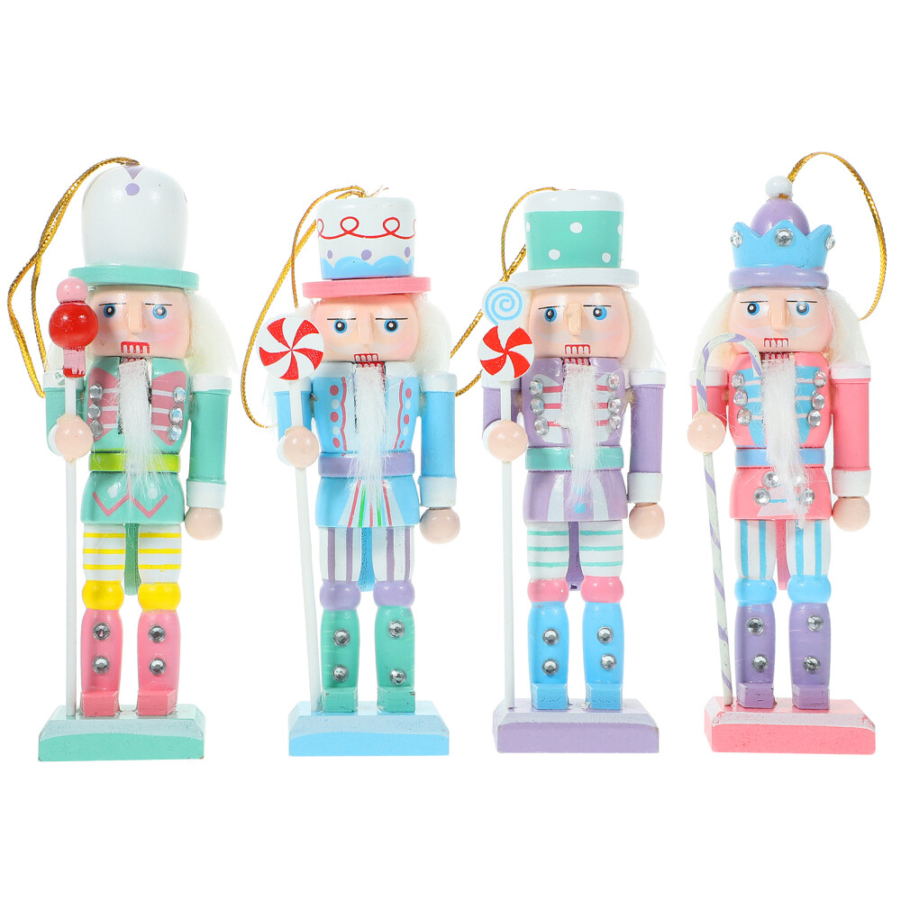 4pcs Christmas Nutcracker Decoration Nutcracker Ornament Xmas Decorations