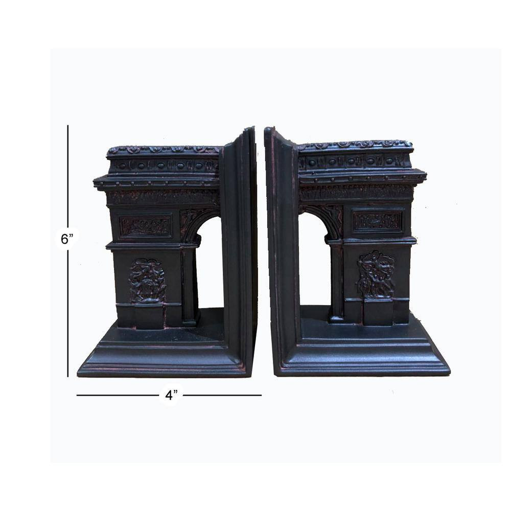 Dark Brown Arc De Triomphe Bookends