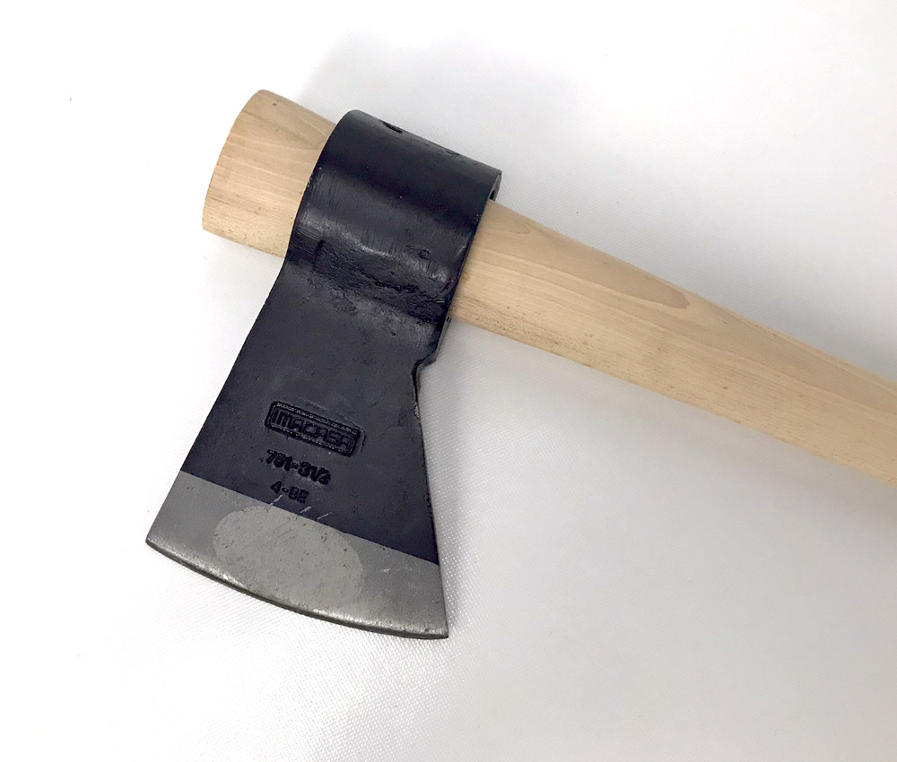 Primitive Axe - Tapered Oval Socket - 4 lbs Head, 36 inch Hickory Handle