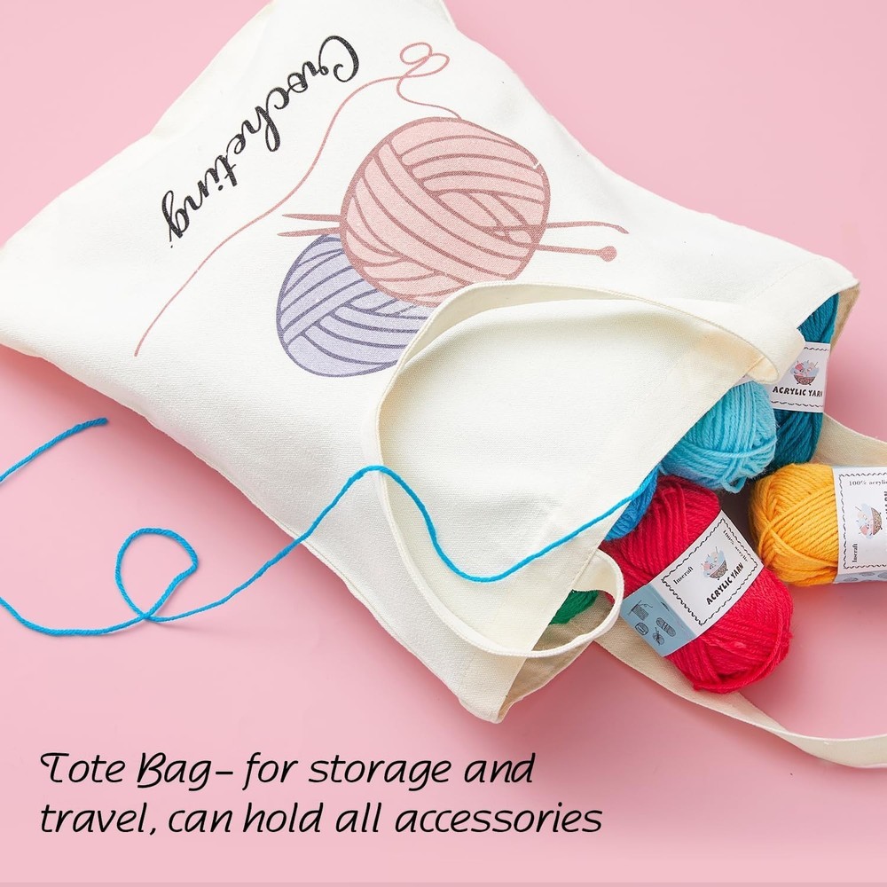 Creative Crochet Yarn Set - 1800 Yards and Essential Tools for Every Crafter