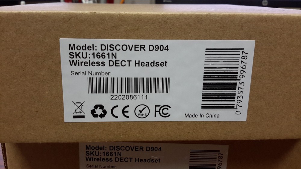 Discover model D904 Headset, base, battery OPEN BOX APPEARS NEW