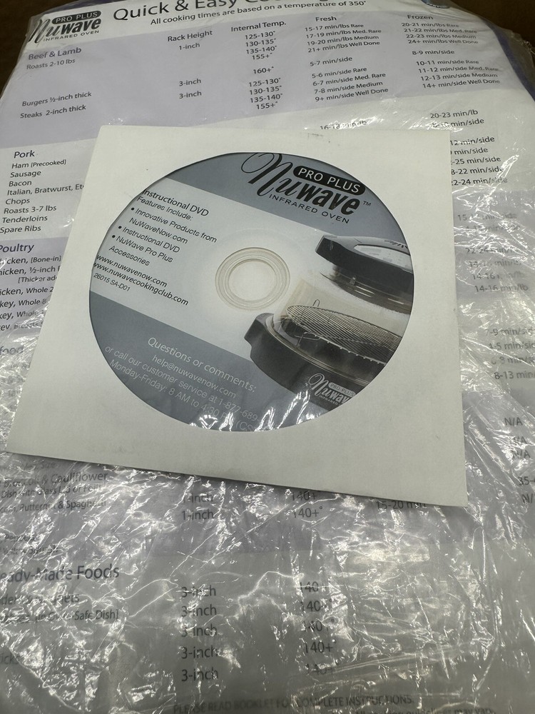 NUWAVE PRO PLUS - Infrared Oven Model 20602 Amber Dome