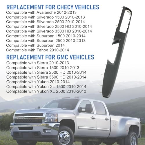 80994 Front Driver Side Armrest Repair Replacement For Chevy Avalanche Black