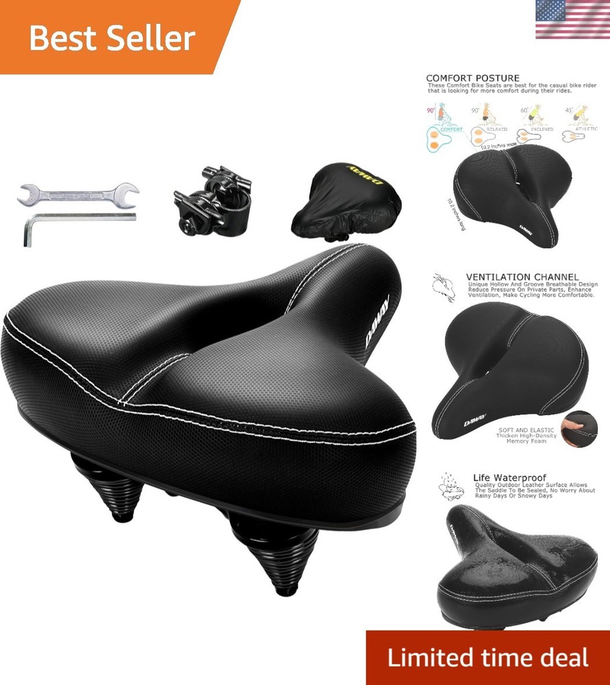 Memory Foam Bicycle Saddle Compatible with Peloton & More – Easy Installation