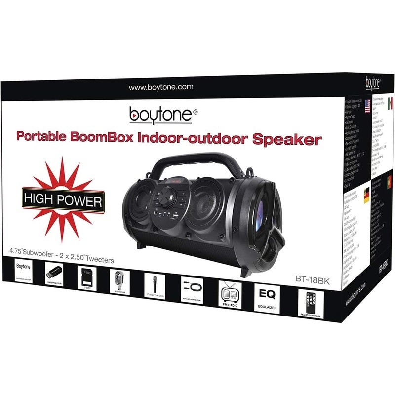 Bluetooth Karaoke Speaker Wireless Microphone Remote Control RGB Light New