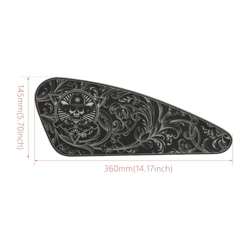 Skull Motorcycle Gas Tank Graphics Fuel Oil Tank Pad 2pcs Side Gas Tank Pad