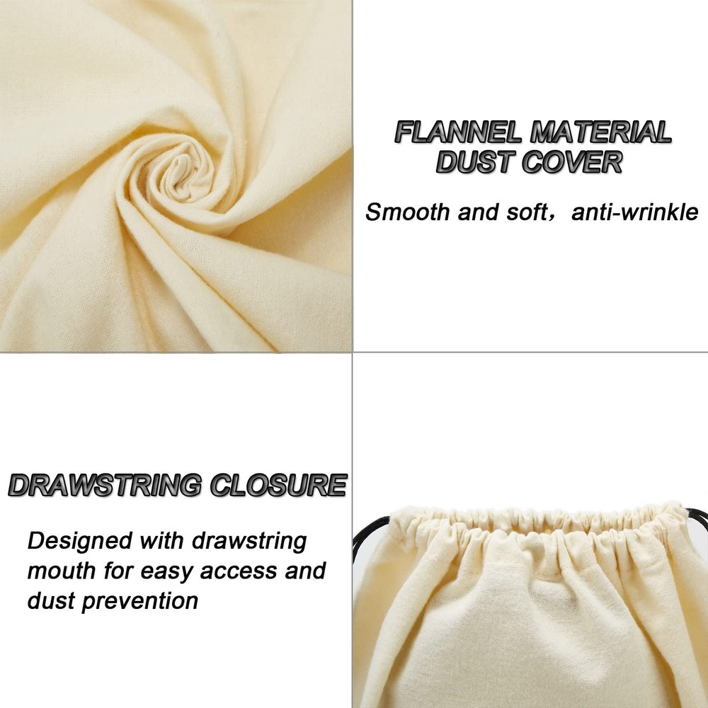 Dustproof Storage Bags with Drawstring Closure, 2-Piece Set – Multi-Purpose P...