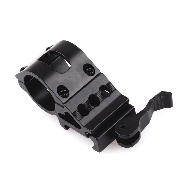 Hunting White LED Flashlight Night Light Torch QD Release Side 20mm Rail Mount