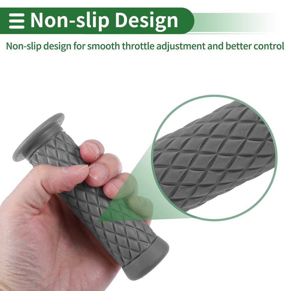 1" 25mm Motorcycle Knobs Handlebar Covers TPU Terminal Handles Dark Grey
