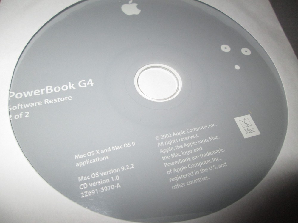 Apple Power Book GV Install Discs Software Restore 4 Discs Vintage