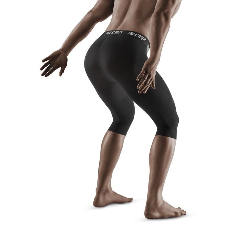 Men's CEP Ski Compression 3/4 Base Tight in Black Size XL